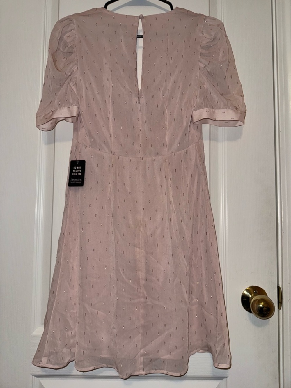 NWT Express Dusty Pink V-Neck Short Sleeve Mini Dress - Picture 5 of 8